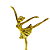 Troféu de Balé Bailarina  20,5cm BASE REDONDA  AX  825 - PACK COM 6 - Imagem 6