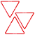 Triangulo AX Agilidade Para Treino 48cm - 667 - PACK COM 10 - Vermelho - Imagem 2