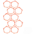 Kit Aro Hexagonal Agilidade AX 60cm Treino Funcional Laranja 669 - PACK COM 10 - Imagem 1