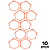 Hexagono AX Agilidade Para Treino 50cm 668 Laranja - PACK COM 10 - Imagem 1