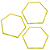 Hexagono AX Agilidade Para Treino 50cm 668 Amarelo - PACK COM 10 - Imagem 2