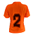 Jogo de Camisa AX Esportes Laranja com Preto  - 7+1 Numeradas - Imagem 2