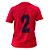 Jogo de Camisa AX Esportes Vermelho com Branco - 7+1 Numeradas - Imagem 2