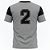Jogo de Camisa AX Esportes Cinza com Preto - 10+1 Numeradas - Imagem 2