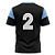 Jogo de Camisa AX Esportes Preto com Celeste - 10+1 Numeradas - Imagem 2
