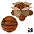 Bola Basquete AX Feminina Juvenil TAM 6 Oficial PROMO 702 - CAIXA COM 24 - Imagem 1