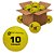 Bola Iniciação AX Nº 10 Amarela Grip PROMO 705 - CAIXA COM 60 - Imagem 1