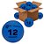 Bola Iniciação AX Nº 12 Azul Grip PROMO 706 - PACK COM  60 - Imagem 1