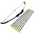 Arco e Flecha c/ Empunhadora 6 Flexas PVC c/ Ventosa e Alvo Adesivo - 097 - Imagem 1