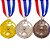 Medalha Tenis Campo Prata AX 50mm - 980 - Imagem 2