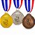 Kit 3 Medalhas Beisebol AX 65mm Ouro Prata Bronze - Imagem 1