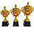 Taça c/ Tampa M 26cm Ouro Plastico VM - 008 - Imagem 3