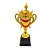 Taça c/ Tampa M 26cm Ouro Plastico VM - 008 - Imagem 1