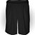 Calção Esportivo AX Poliéster Liso Preto G - PACK COM 10 - Imagem 2