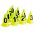 10 Cones NUMERADOS 24cm p/ Treinamento AX Esportes Amarelo - Imagem 1