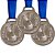 Pack c/ 10 Medalhas AX Esportes 35mm Honra ao Mérito Prateada-FA466-431 - Imagem 1