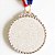 Medalha AX Esportes 50mm Futebol Star Alto Relevo Prateada - Y227P - Imagem 2