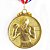 Medalha AX Esportes 50mm Boxe Alto Relevo Dourada - Y221 - Imagem 1