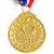 Medalha AX Esportes 50mm Atletismo Alto Relevo Dourada - Y225D - Imagem 1