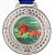 Medalha Resinada Redonda Natação 42mm Prateada (Contém 02 unids.) - Imagem 1