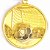 Medalha Gigante AX Esportes 64mm Futebol Alto Relevo 3D Dourada - FA489/433 (Pç) - Imagem 1