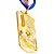 Medalha AX Esportes Futebol Retangular 40x60 Dourada - FA469 (Pç) - Imagem 2