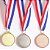 Medalha AX Esportes 64mm Honra ao Mérito Alto Relevo Prateada - FA485 - Imagem 3