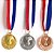 Medalha AX Esportes 40mm Honra ao Mérito Alto Relevo Prateada Dupla-Face - FA471 (Pç) - Imagem 3
