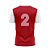 Jogo de Camisa AX Esportes Vermelho com Branco - 10+1 Numeradas - Imagem 2