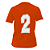 Jogo de Camisa AX Esportes Laranja com Branco - 14+1 Numeradas - Imagem 2