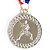 Medalha AX Esportes 50mm A. Marciais Alto Relevo Prateada - Y229P - Imagem 1