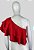 TOP 1 OMBRO COM BABADO VERMELHO TAMANHO 36 - Imagem 2
