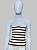 BLUSA BEGE COM LISTRAS PRETAS TAM P CÓD. 096 - Imagem 1