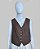 CONJUNTO BLAZER COM COLETE MARROM LINHO - Imagem 2