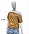 BLUSA MARROM CLARA DRAPEADA P CÓD.499 - Imagem 4