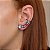 Brinco ear cuff ródio negro com mix de cristais - Imagem 2