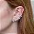 Brinco ear cuff flores com cristais - Imagem 2