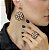 Brinco floral cristais e microzircônias negras - Imagem 3