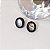 Brinco ródio negro cristal olho de gato e microzircônias - Imagem 3