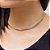 Colar choker dobrável ródio branco - Imagem 1