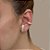 Brinco ear hook cravejado em zircônias cristais - Imagem 1