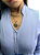 Jaleco Feminino de Gabardine - cor lilás - gola semi padre - zíper invisível - ref 9411 - Imagem 3