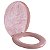 Assento Sanitário Oval Almofadado Rosa Marmorizado TPKM Astra - Imagem 5