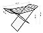 Varal de Chão com Abas Reforçado Aço Dobrável Ravenna Preto Black Secalux - Imagem 4