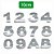 Kit 72 números residenciais+letras A e B caixa alta 10cm cromado - Imagem 2