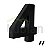 Números e letras residenciais - Preto 10cm Caixa alta 3D - Imagem 8