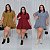 Vestido Curto Xadrez Plus Size - Imagem 1
