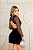 Vestido Curto Manga Longa Strass - Imagem 3