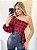 Blusa Ombro Único Xadrez - Imagem 1