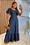 Vestido Longo Jeans Manga Curta - Imagem 1